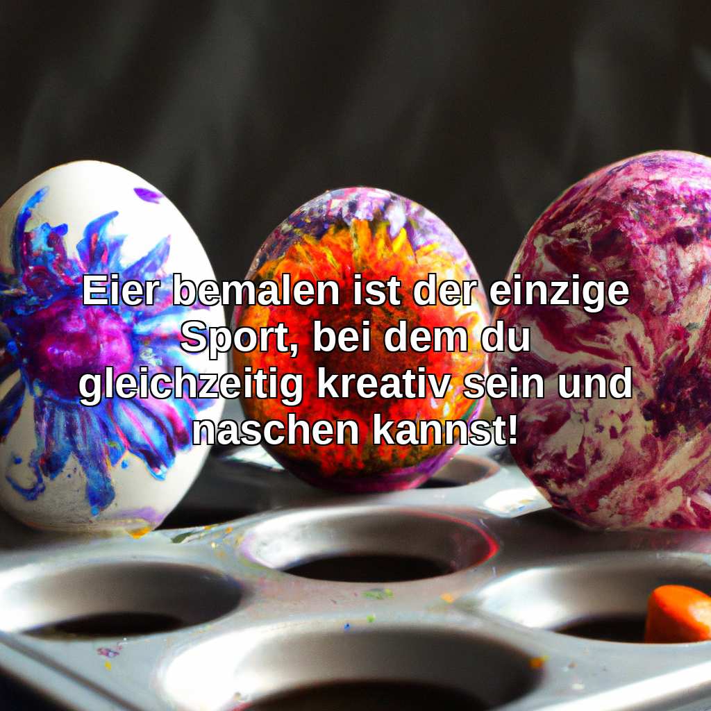 Eier bemalen ist der einzige Sport, bei dem du gleichzeitig kreativ sein und naschen kannst!