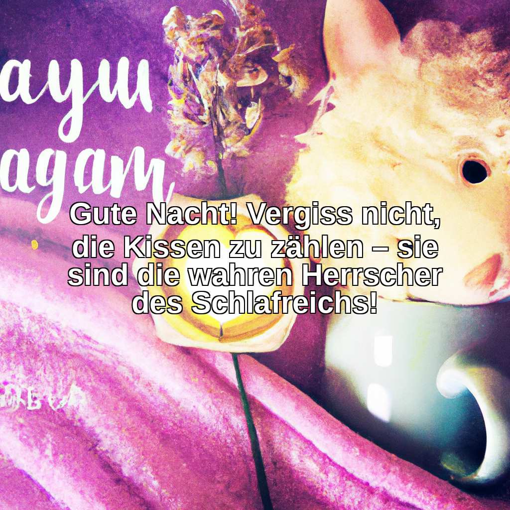 Gute Nacht! Vergiss nicht, die Kissen zu zählen – sie sind die wahren Herrscher des Schlafreichs!