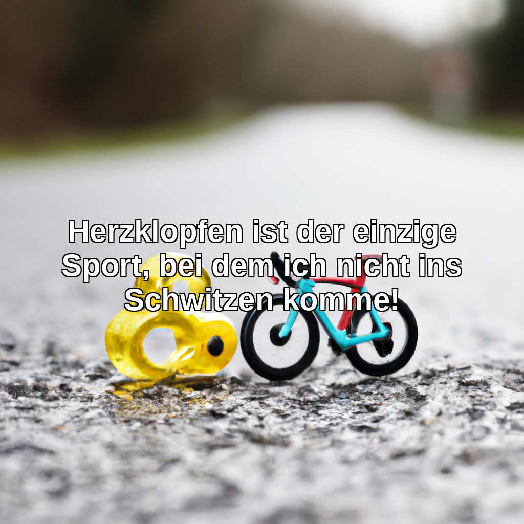 Herzklopfen ist der einzige Sport, bei dem ich nicht ins Schwitzen komme!