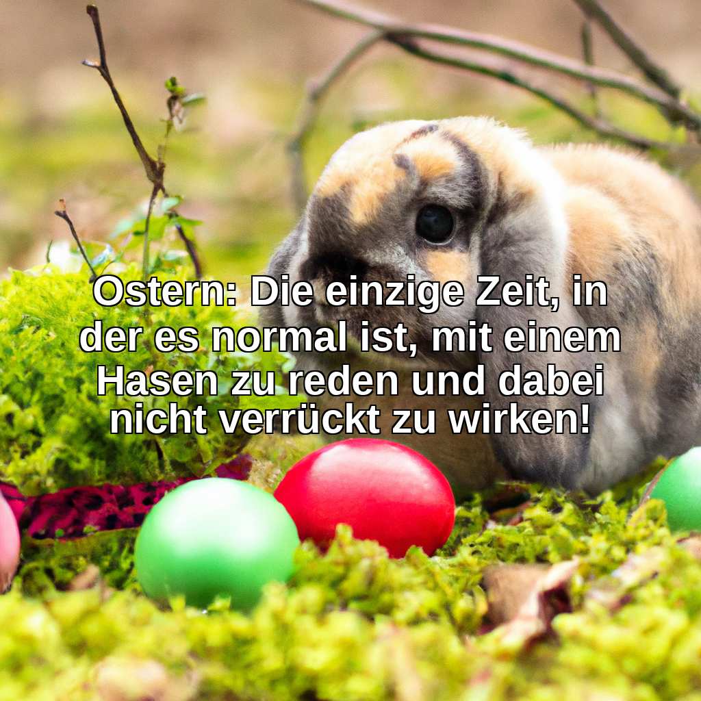 Ostern: Die einzige Zeit, in der es normal ist, mit einem Hasen zu reden und dabei nicht verrückt zu wirken!