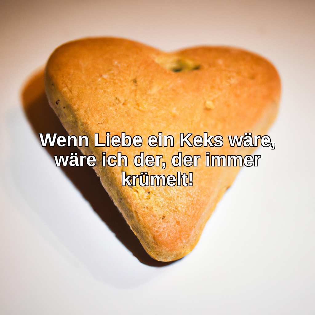 Wenn Liebe ein Keks wäre, wäre ich der, der immer krümelt!